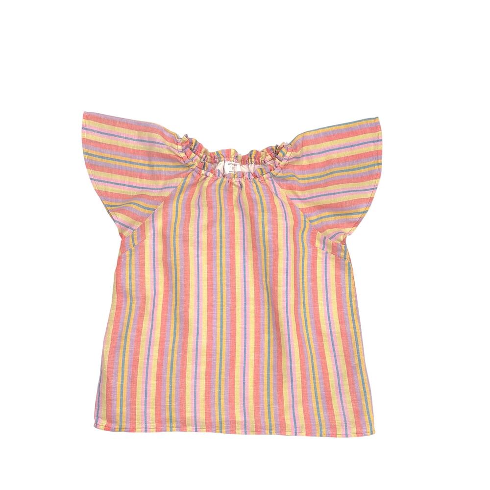 Crewcuts Girls Striped Linen Shirt
